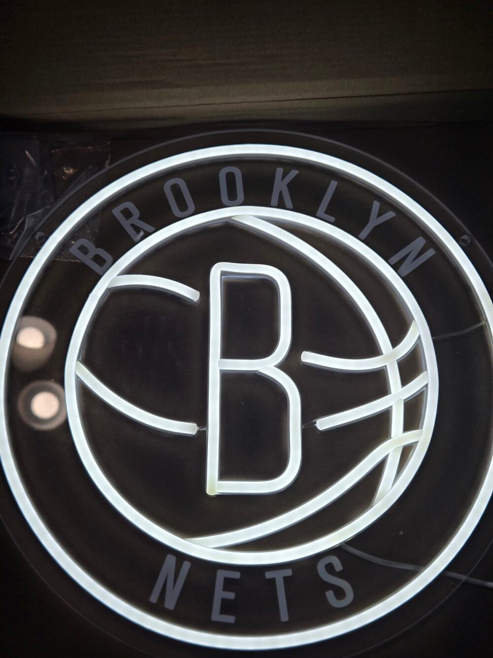 Brooklyn Nets LED Neon Sign Basketball Logo Wall Light USB Powered New